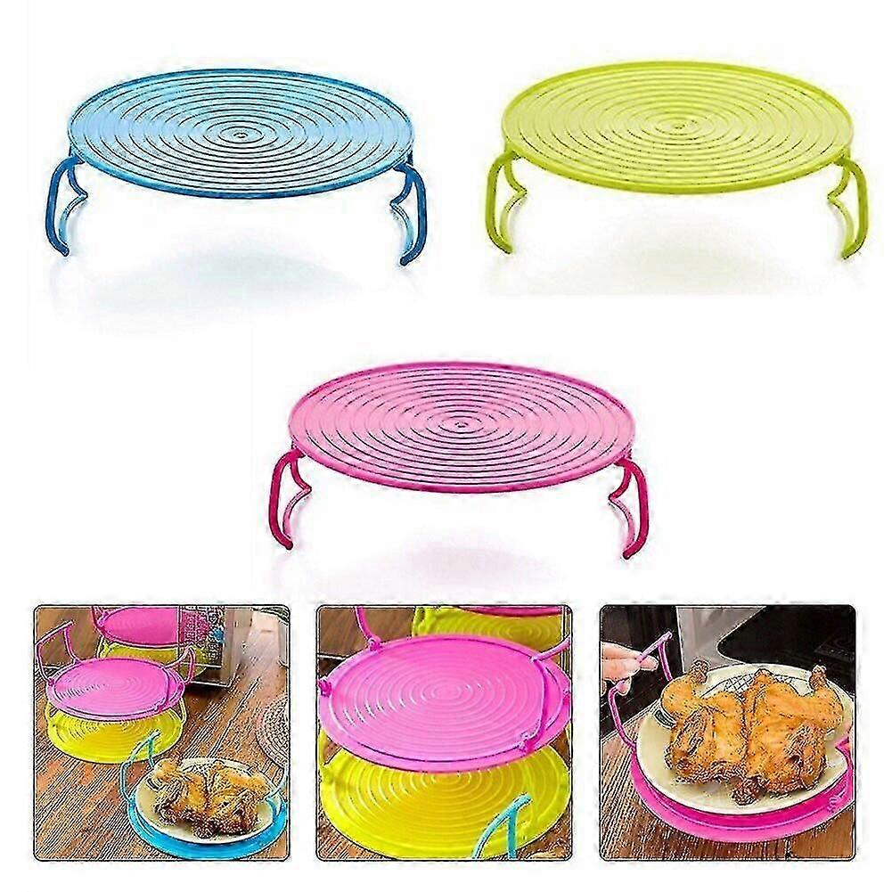 3pcs Microwave Oven Steamer Storage Rack