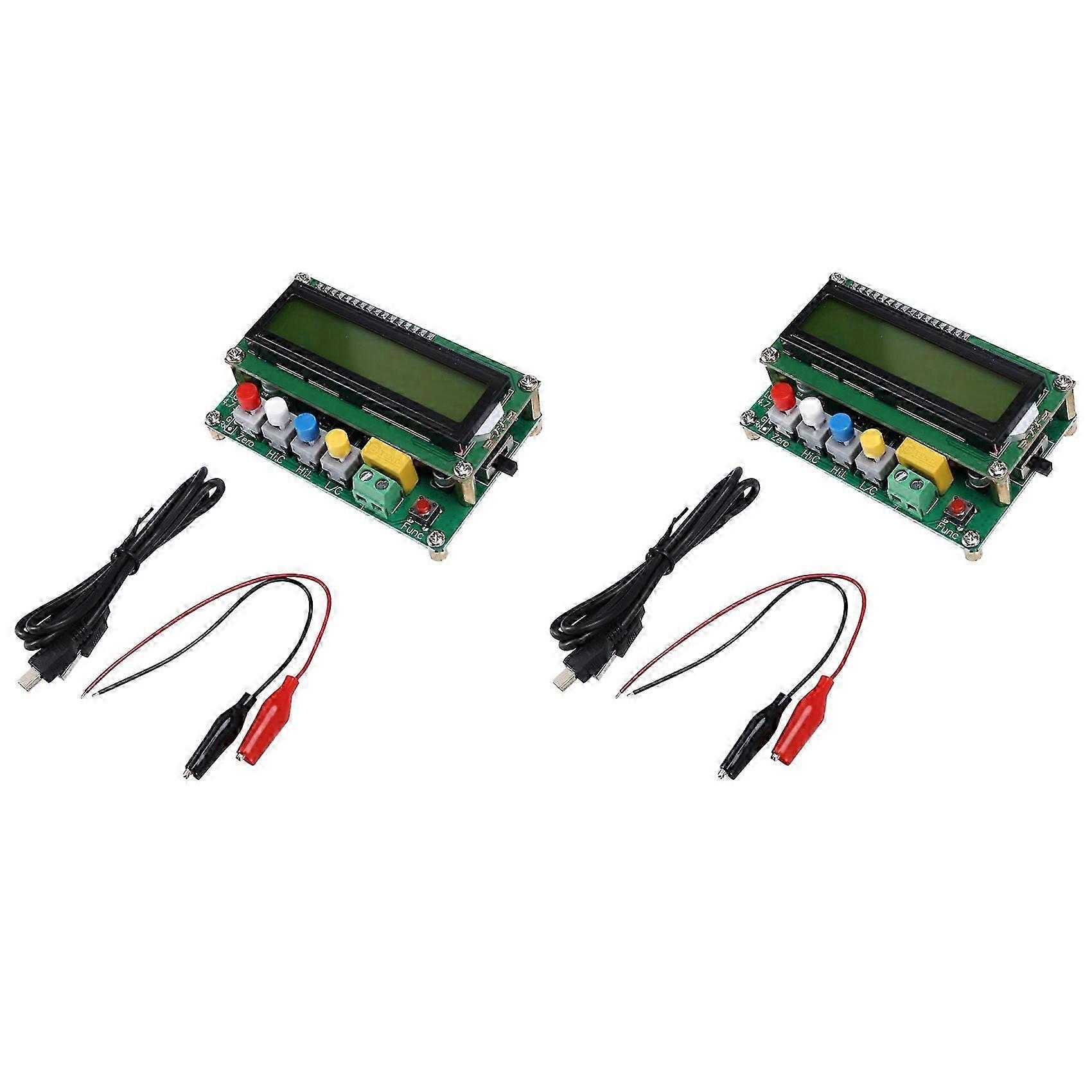2X Inductance Capacitance L/C Meter Digital Capacitor Meter LCD Capacitance Meter Tester USB Interface with USB Cable