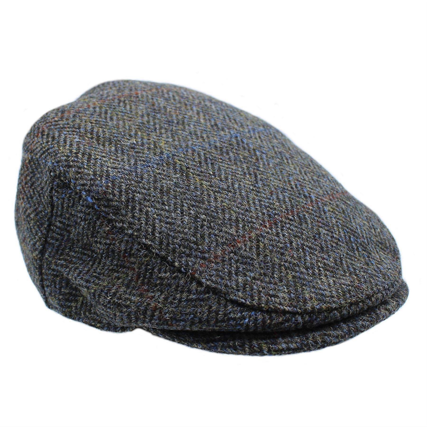 Highland Harris Tweed Flat Cap ZH014 Granite