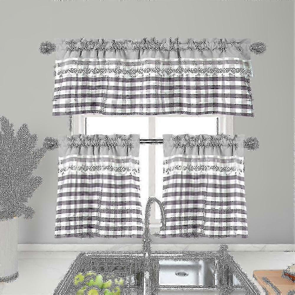 Window Drapes compatible with Kitchen Decor with Valance Topper