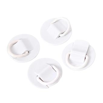 Anéis em D de PVC para barcos infláveis, pranchas de stand up paddle e caiaques, com base redonda, para uso com equipamentos durante atividades. Cor branca.