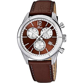 Lotus Quartz Analog Man Watch avec Bracelet en cuir synthétique L15850/8