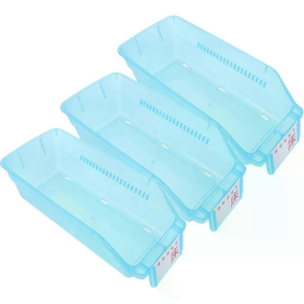Organiser 3pcs Plastic Blue Medicine Sorting Box