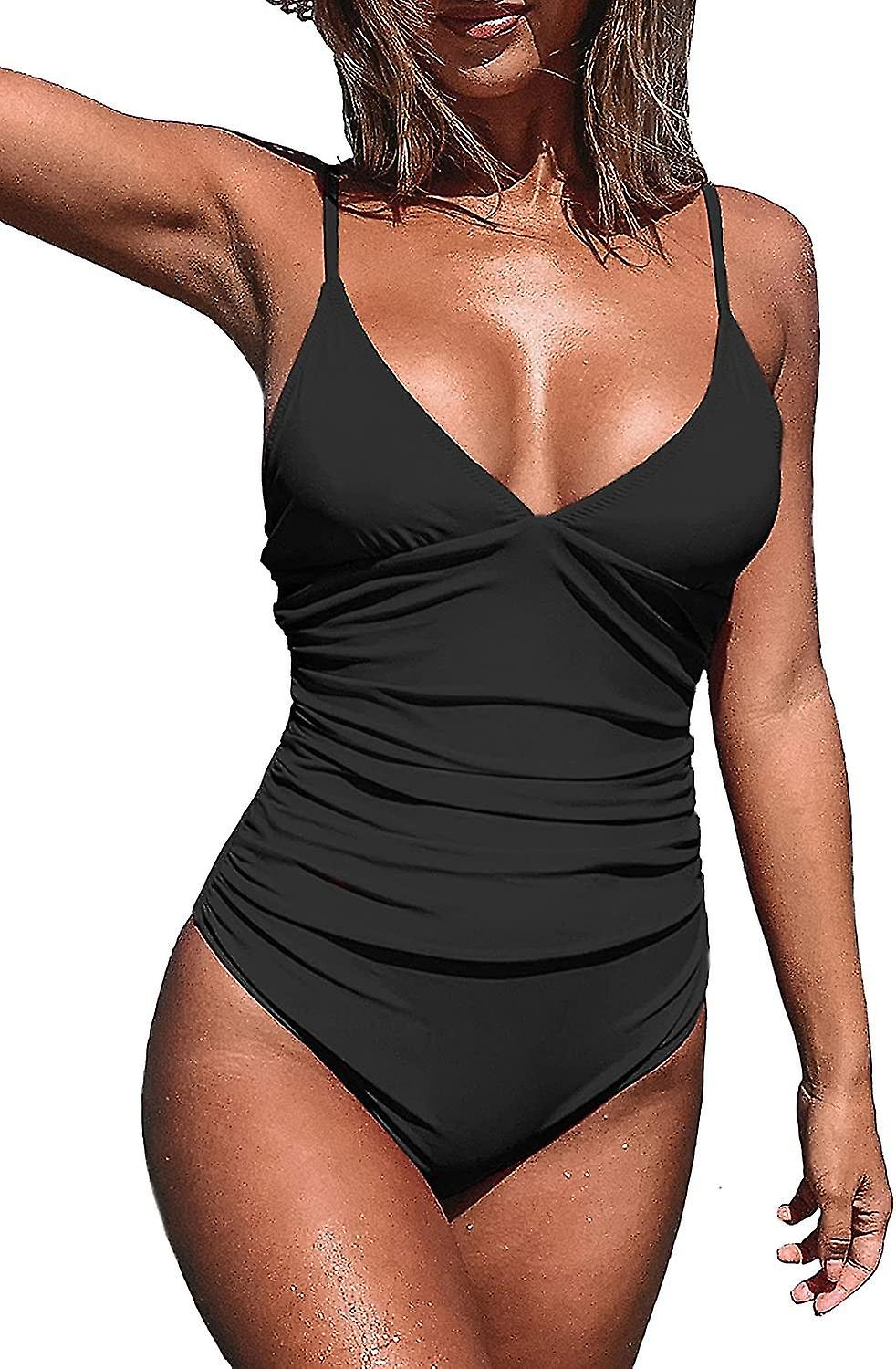 Tummy Control V Neck Maillots de bain pour femmes Maillot de bain une pièce