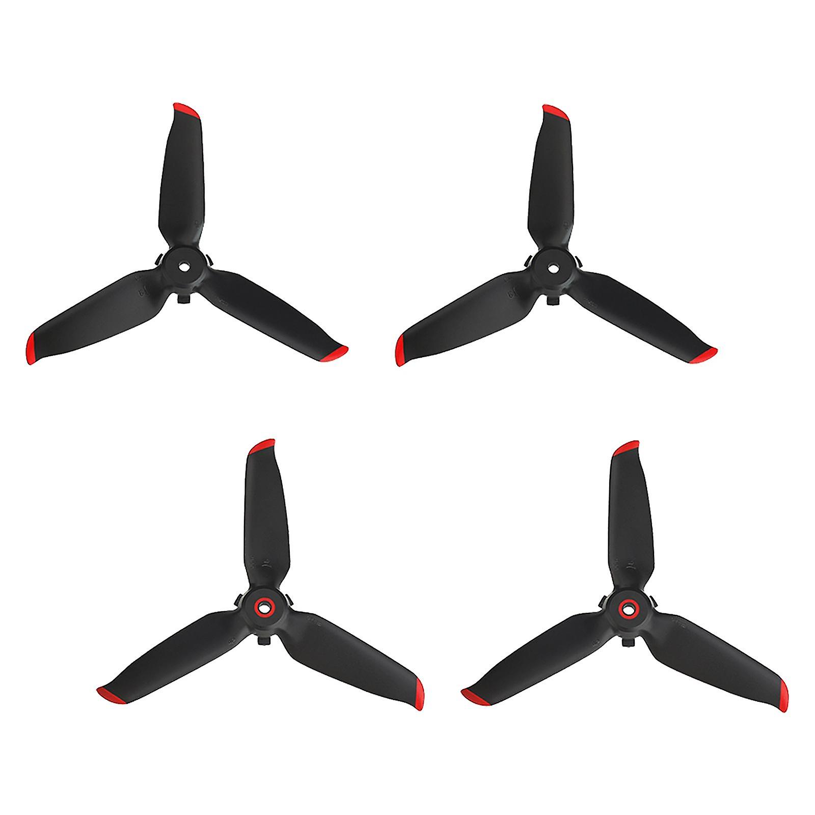 4 Pack Replacement Quick-release Propellers for DJI FPV RC Drone Red Tips