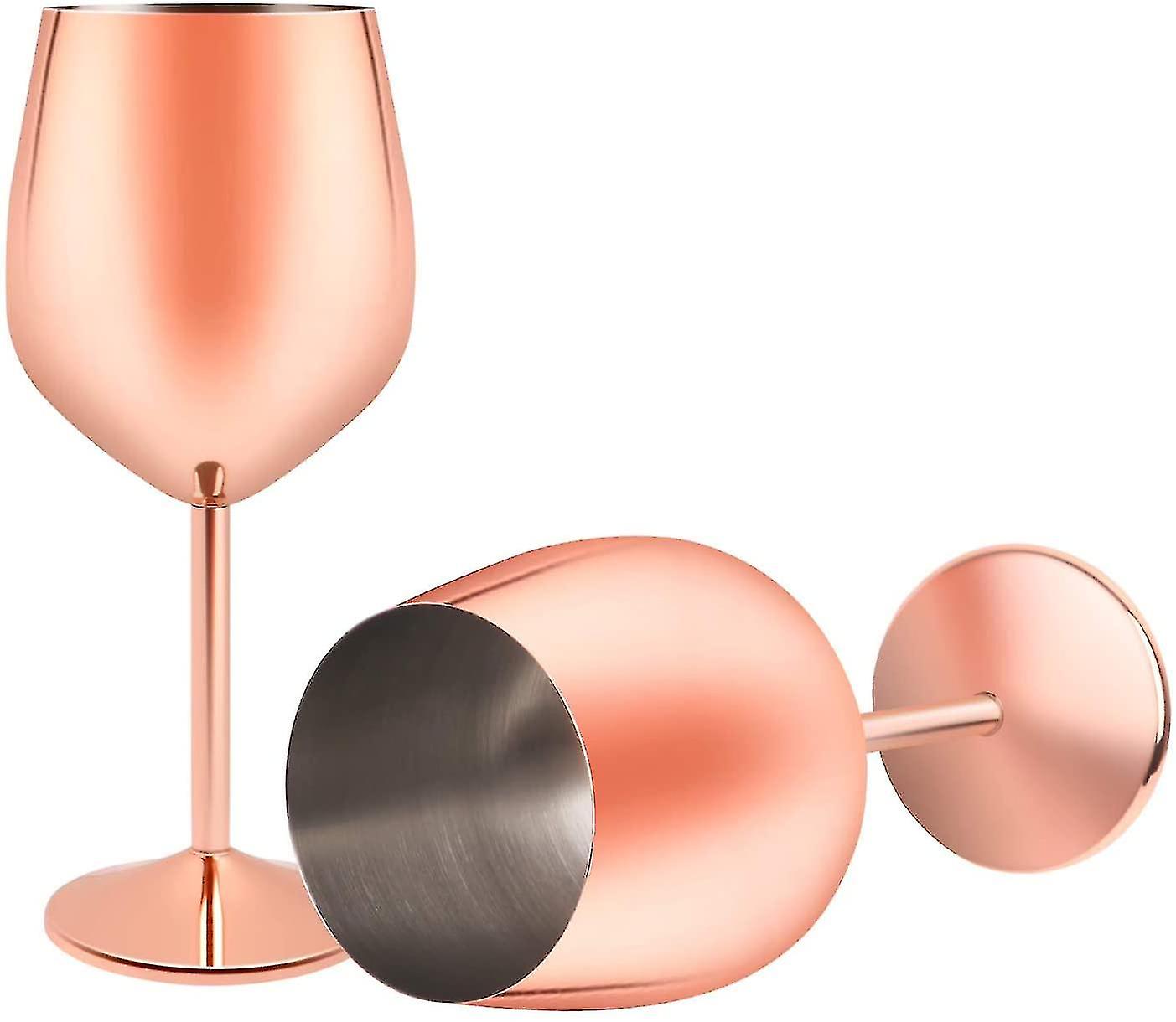 Weinglas, 2 Edelstahl-Cocktailgläser