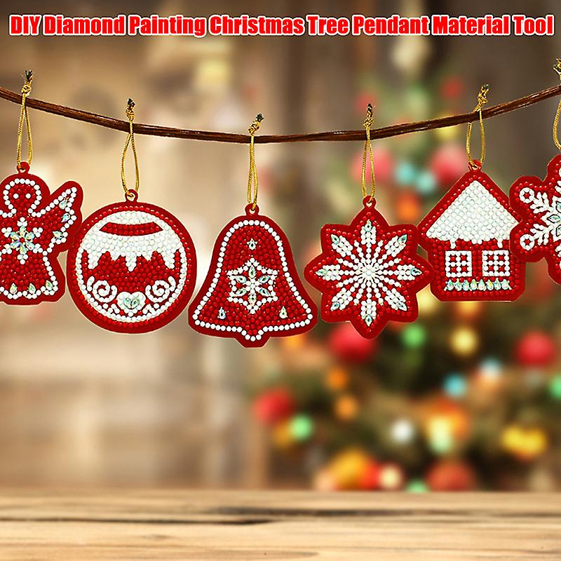 Diy 5d Diamond Painting Christmas Tree Pendant Hanging Ornament Decoration Craft