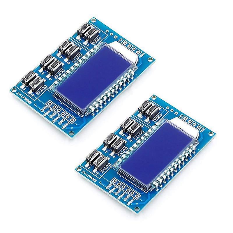 2Pcs 3 Channel PWM Generator Adjustable Frequency Wave Rectangular Wave Signal Generator Module