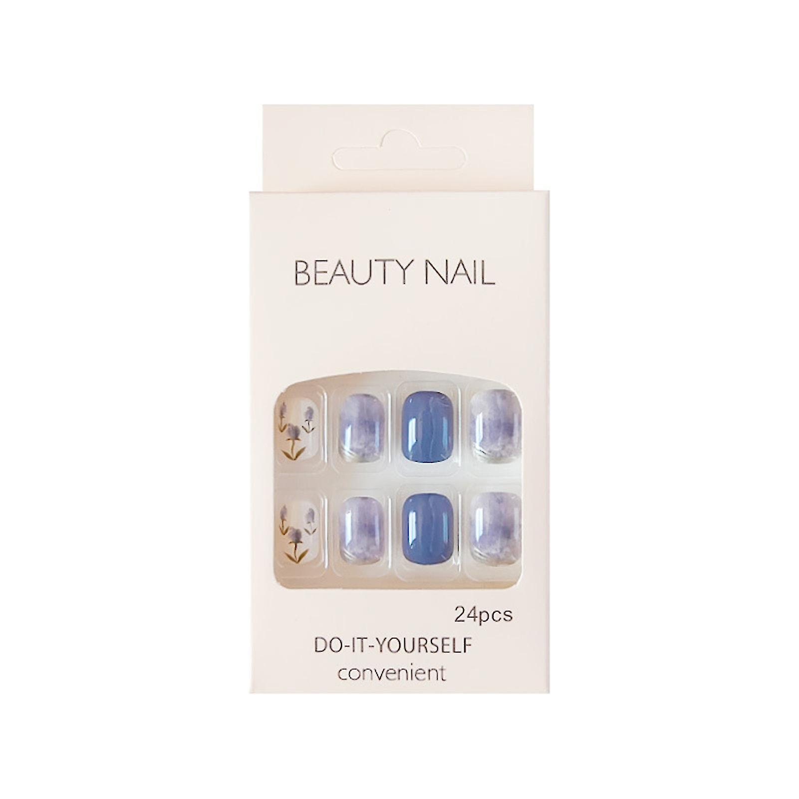 Reusable Tulips Nail Art Artificial Nails Fake Nail Patch Press-on Nails For Finger Nail Diy At-home