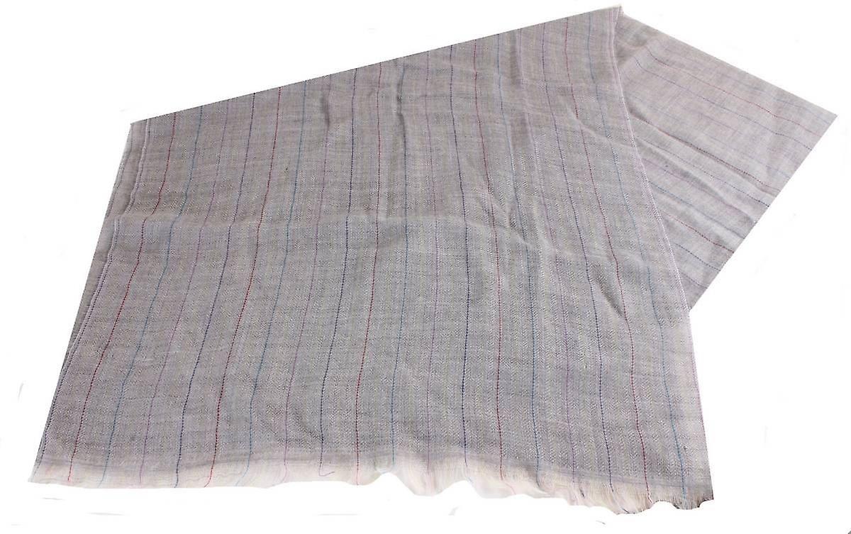 Bassin and Brown Watson Large Check Wool Scarf - Fawn/Brown