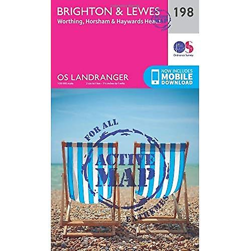 Brighton & Lewes, Haywards Heath (OS Landranger Map)