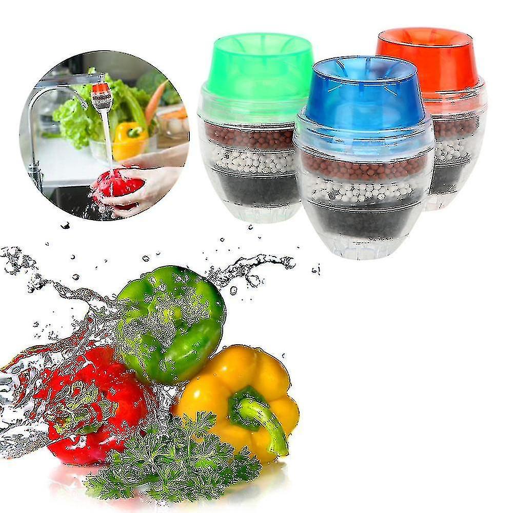 3pcs 5 layer Filter Faucet Tap Filter Activated Carbon Water Purifier