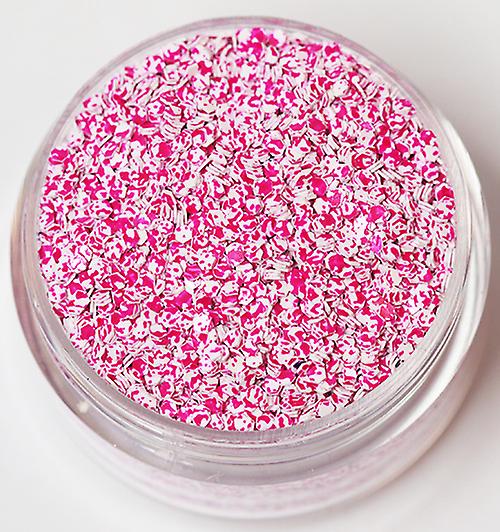 Brillo de uñas - Hexágono - Rosa/blanco bicolor - 8ml - Glitter