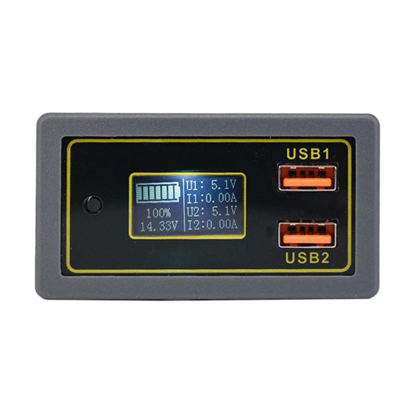 12V 24V Dual USB DC LED Digital Display Car Auto Voltmeter Battery Monitor