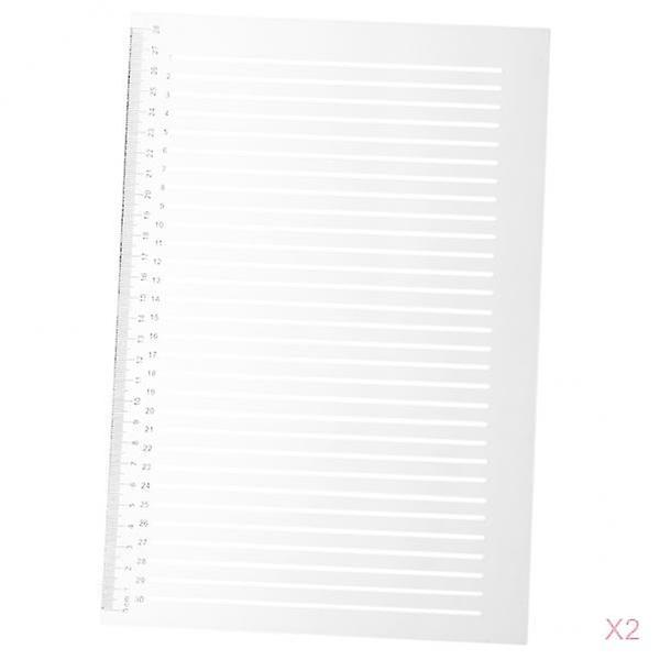 2X Soft Plastic Straight Ruler Measuring Stencil for Student School Office
