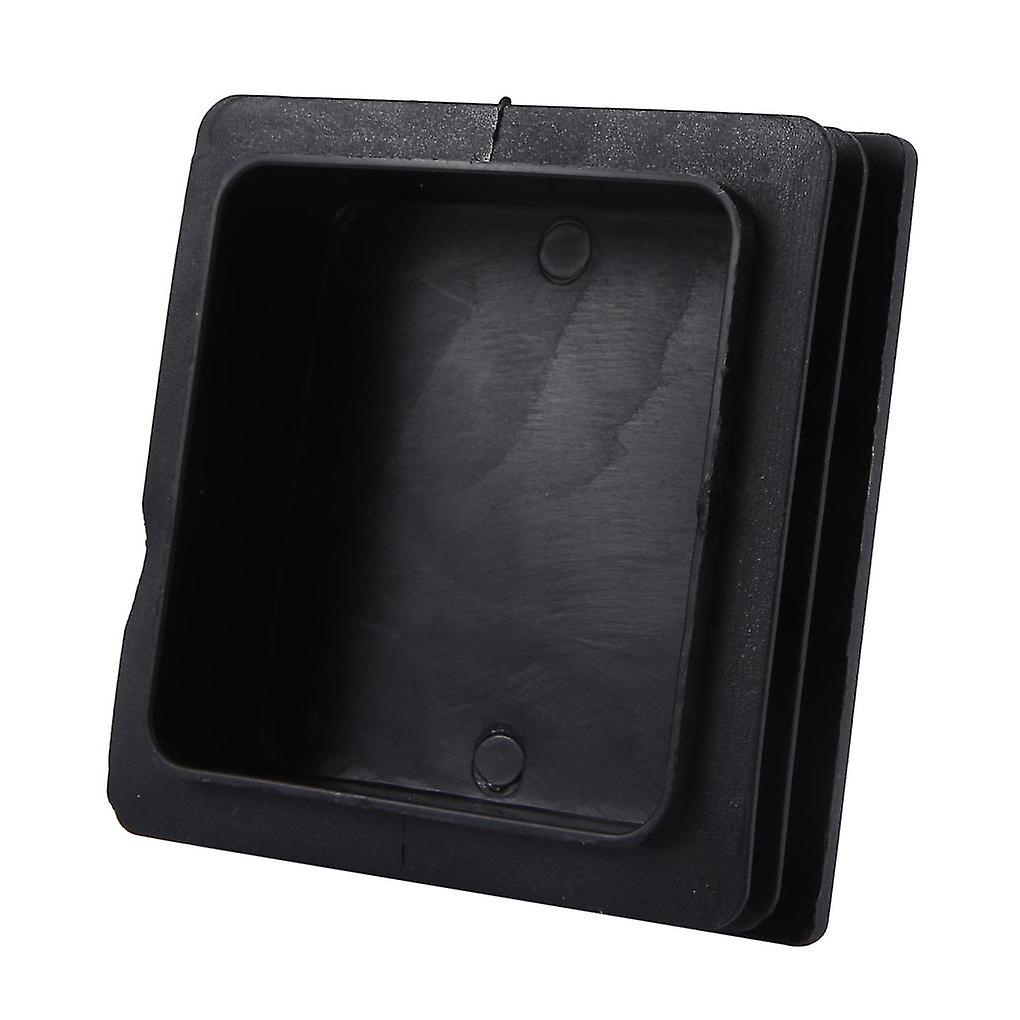 100mm X 100mm Plastic Ribbed Square End Caps Cover Tube Inserts 2 Pcs ...