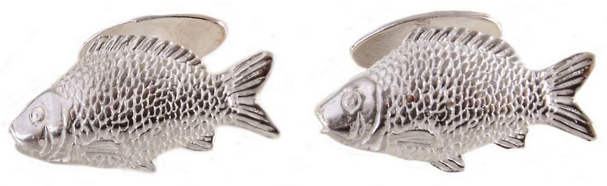 David Van Hagen Carp Fish Cufflinks - Silver