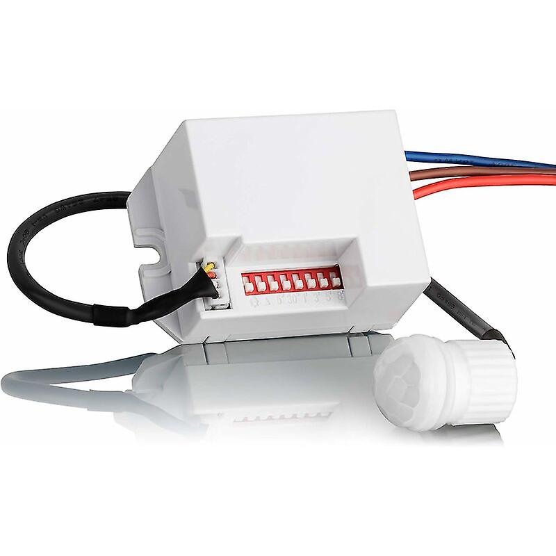 Mini indoor PIR sensor, recessed ceiling mounting for installation, suitable for LED, infrared motion sensor