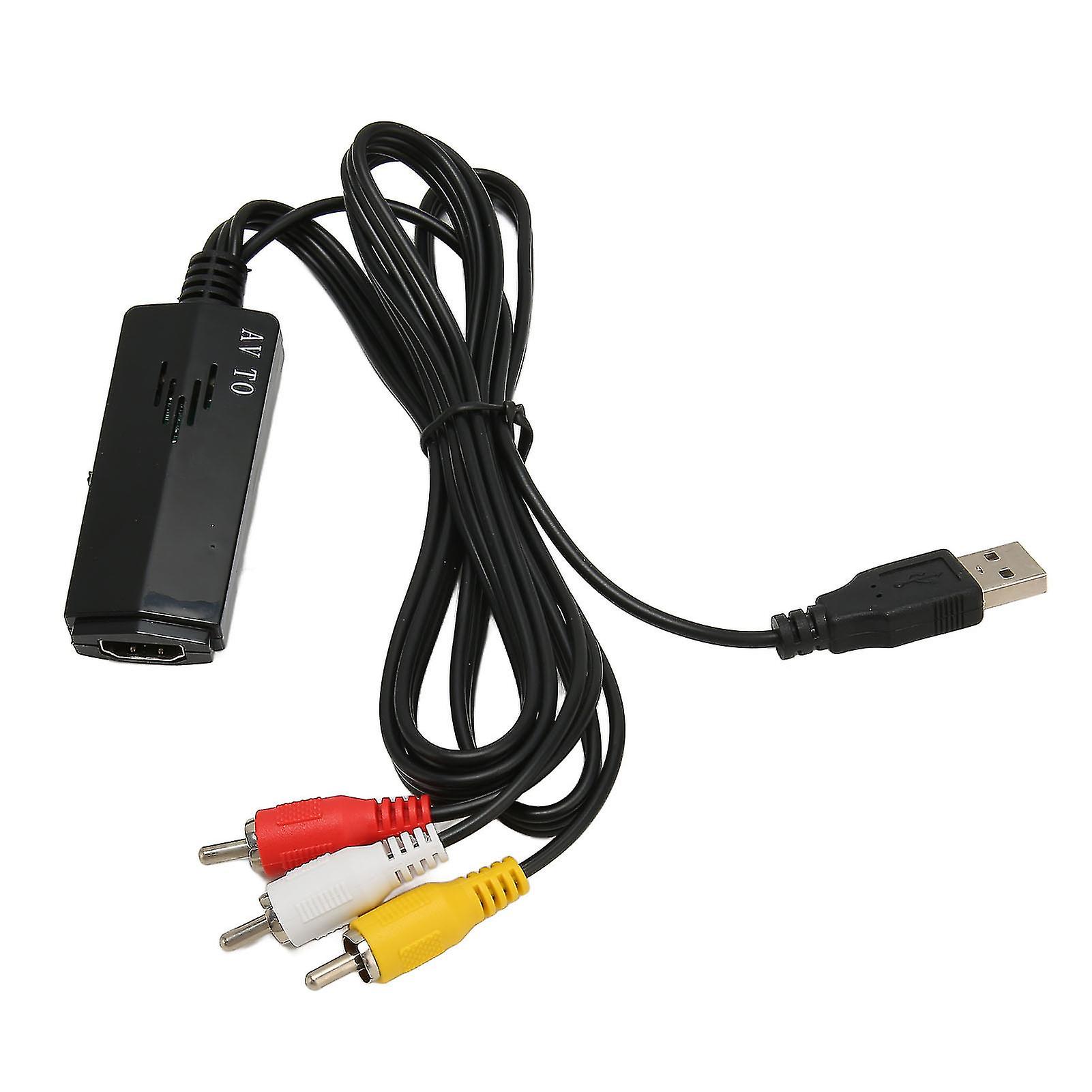 RCA to HD Multimedia Interface Converter 1080P USB Powered Black