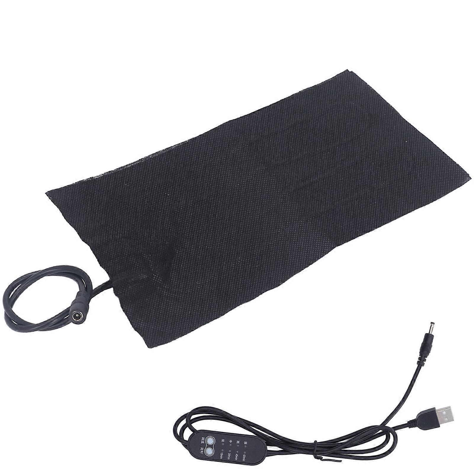 USB Electric Heating Pad Fabric 4 Speed Adjustable Foldable Carbon Fiber Washable DC5V