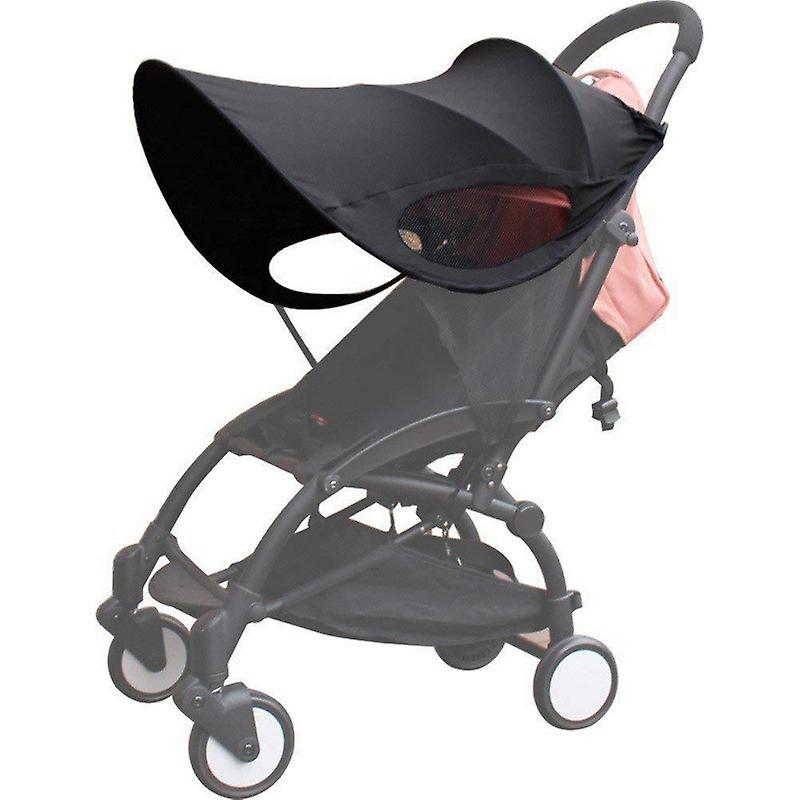 Universal baby stroller sunshade (black), waterproof, foldable, a