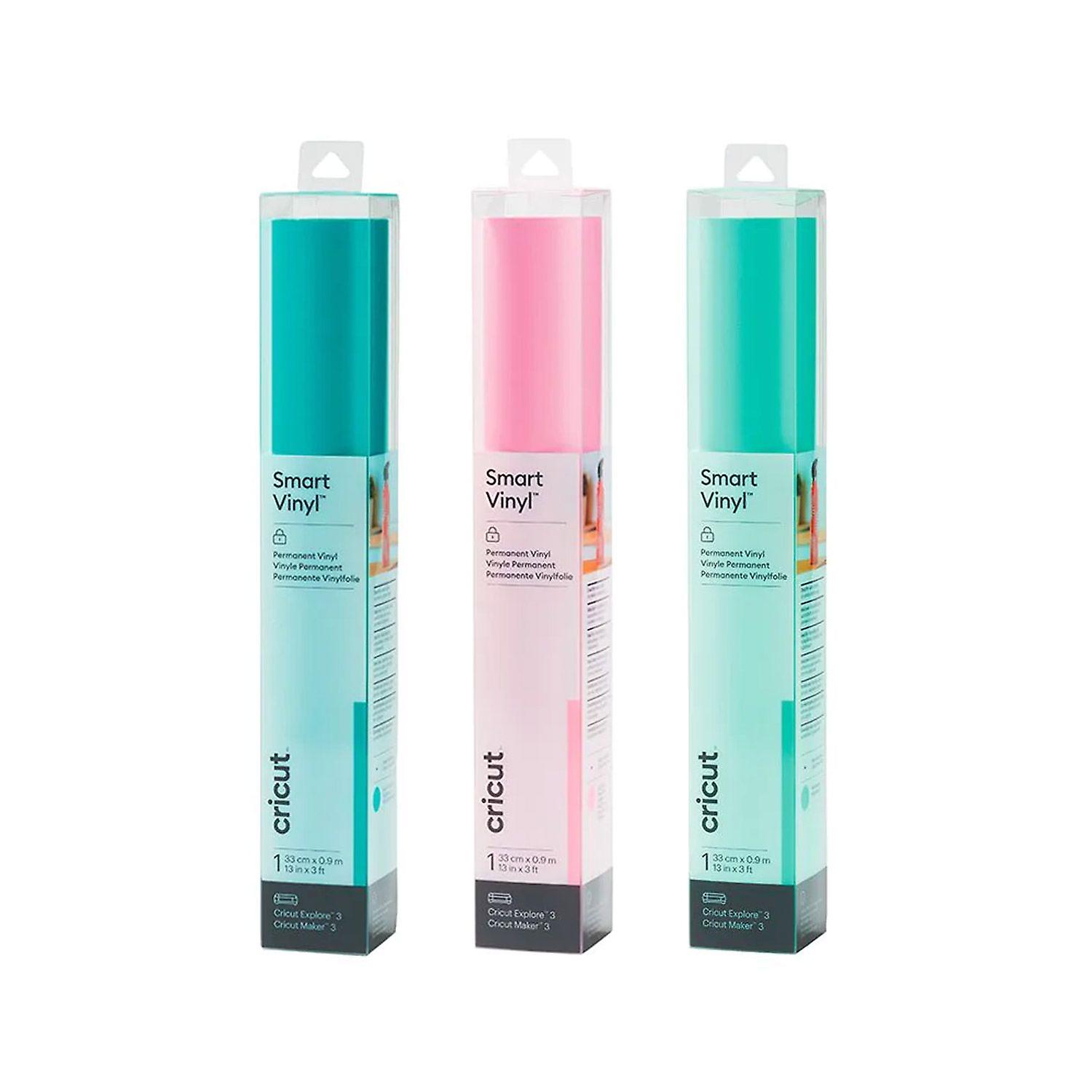 3 permanent vinyls 91 x 33 cm - Aqua, Mint, Light Pink