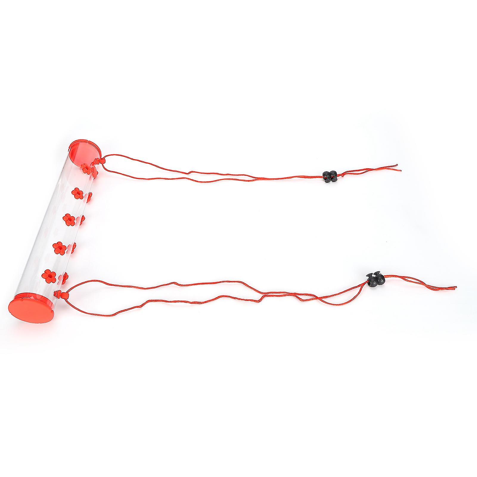 30cm/11.8in TubeShaped Bird Feeder Transparent Horizontal Hanging Hummingbird Feeder