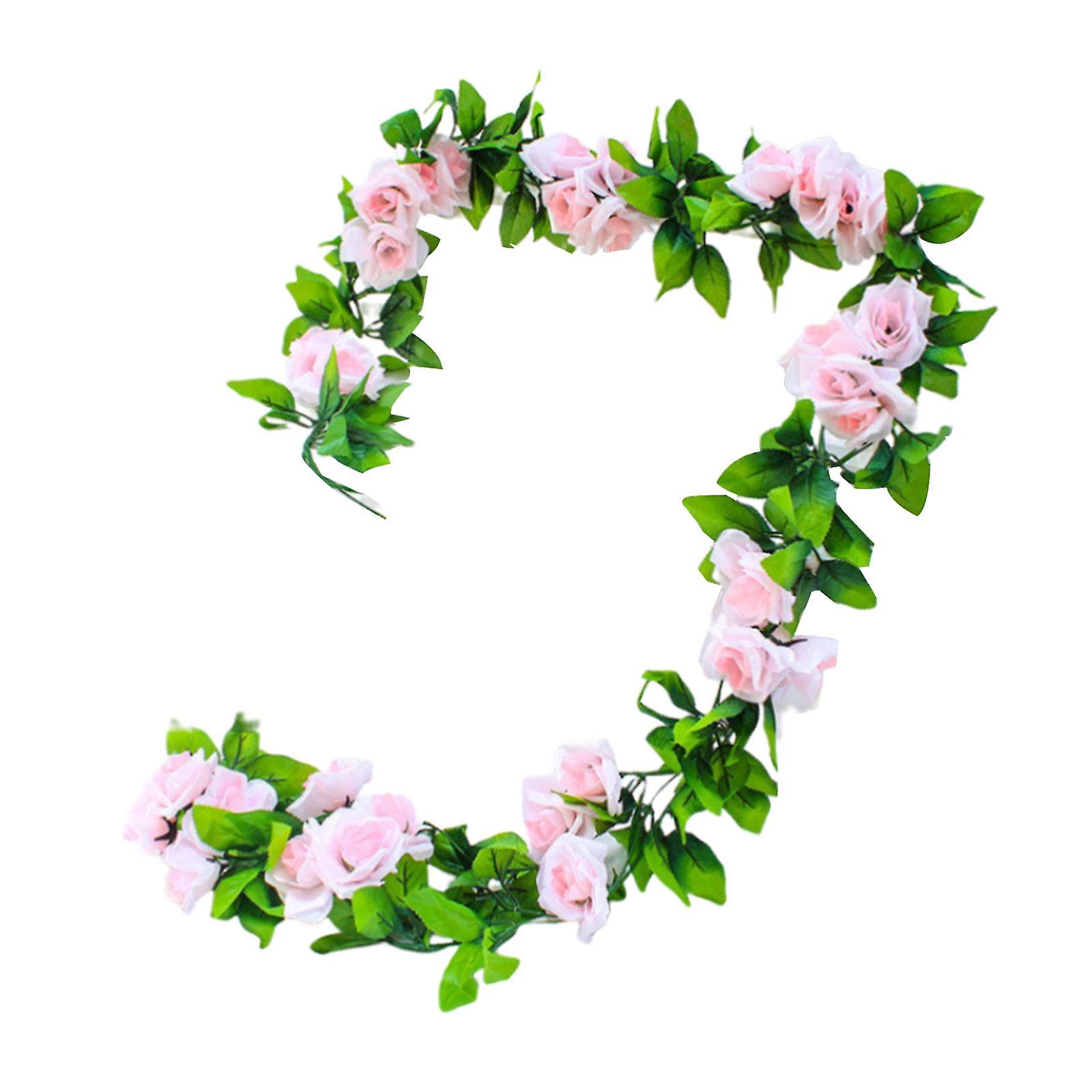 Artificial Flowers Vines Spring Flower Wreath Holiday Wreath for Decor Amaranth