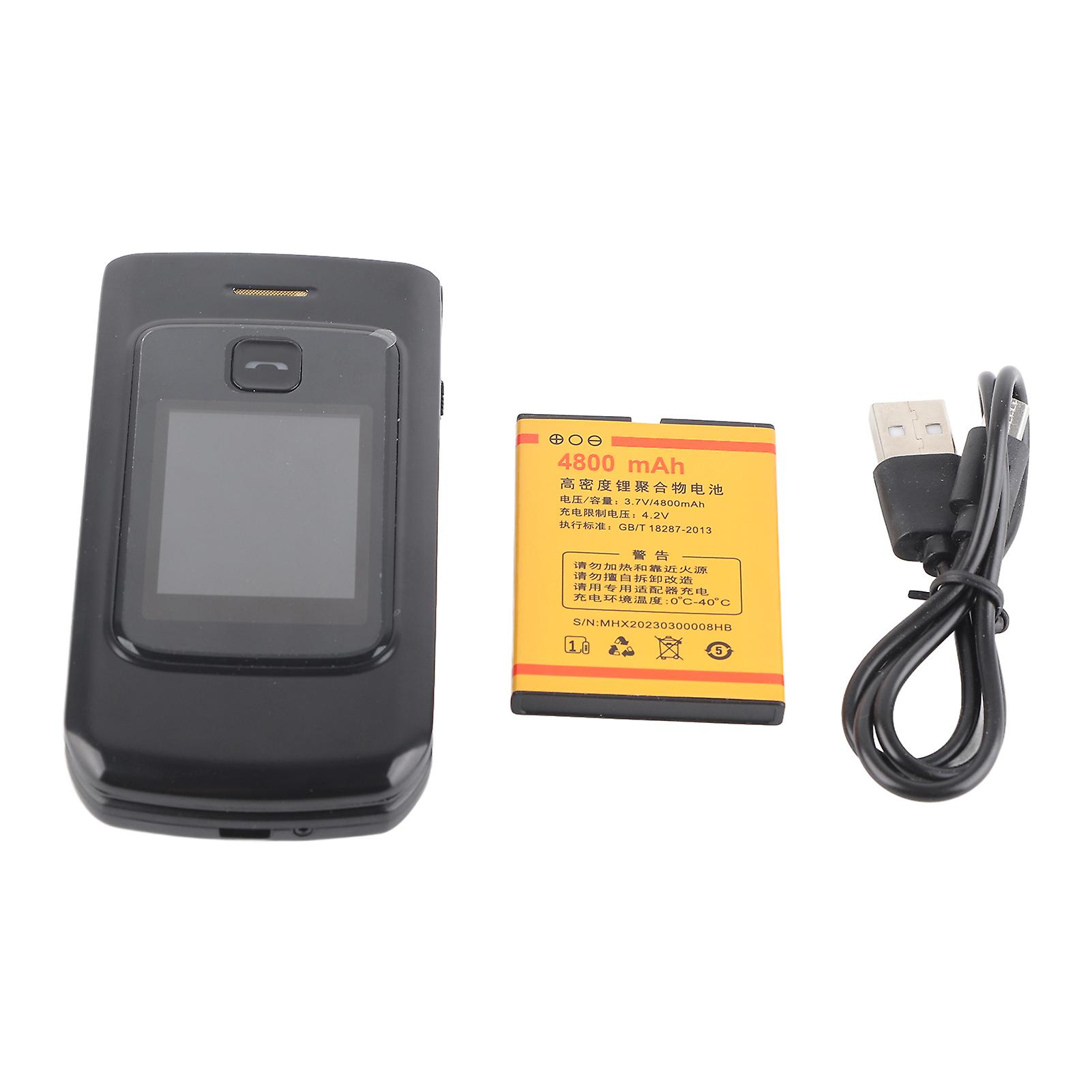 K21 2G Senior Big Button Flip Cell Phone 2.4 Inch Screen Flip Mobile Phone with Strong Flashlight for Elderly