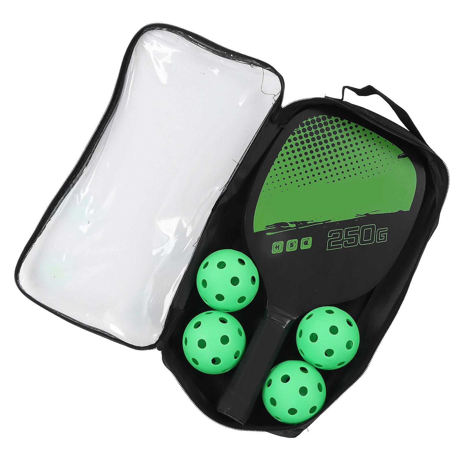 Portable Pickleball Set Portable Pickleball 2 Paddles and 4 Balls Set with Storage Bag for Outdoor Sports