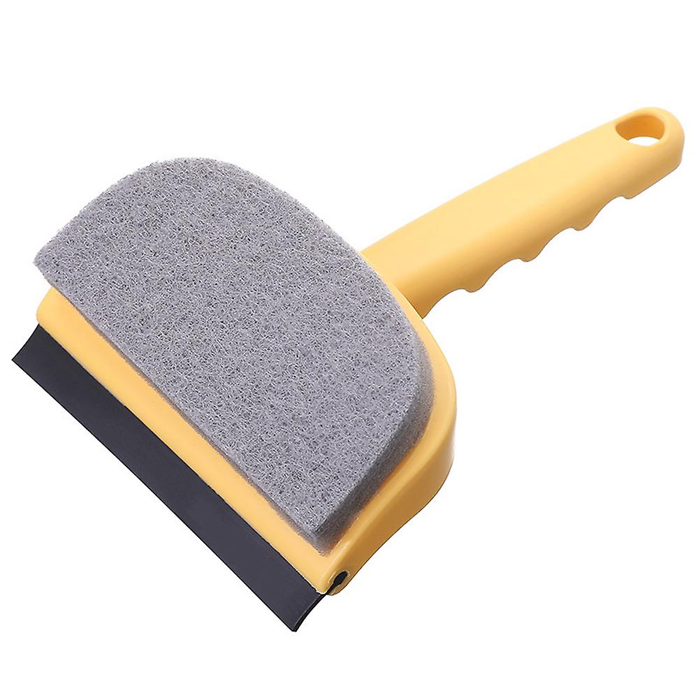 2 in 1 Window Squeegee Squeegee Sponge Scrubber Scraper Cleaner Brush for Shower Door Bathroom Glass