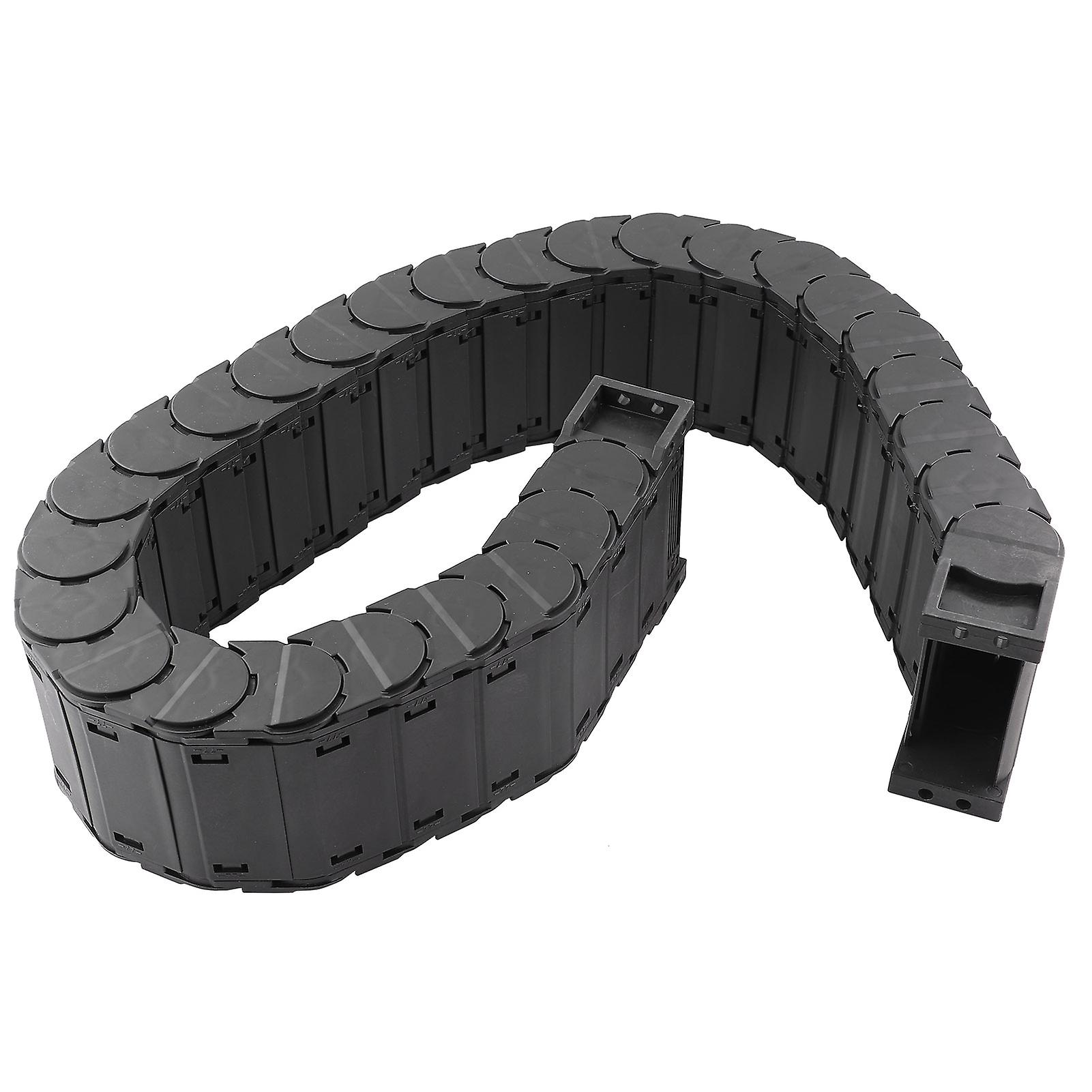 Cable Drag Chain Nylon Wire Carrier Full Enclosed Low Noise Series Tank TowlinesD30 x 60 1 Meter