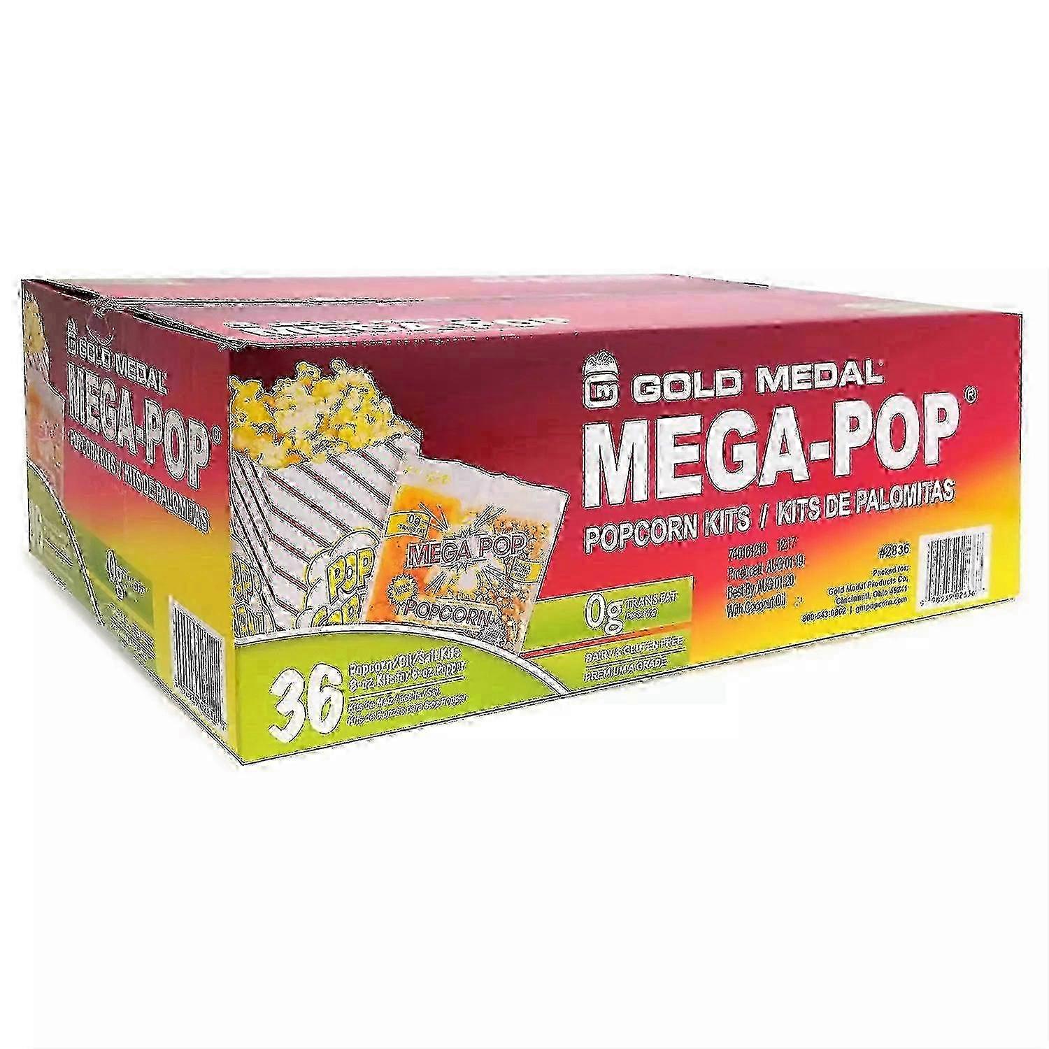 Gold Medal Mega Pop Popcorn Kit, 36 Ea