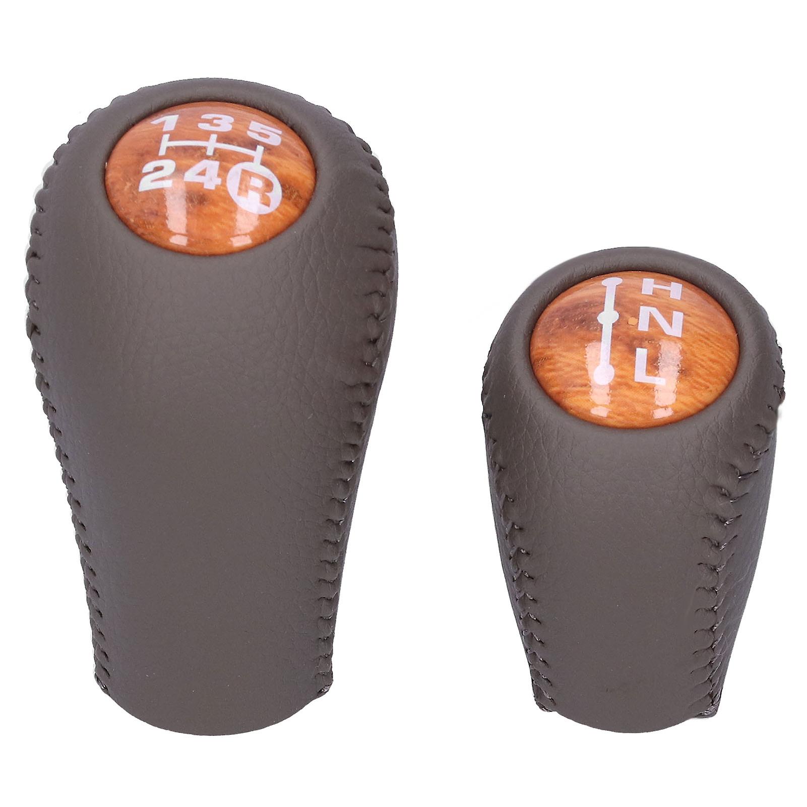 Gear Shift Knob, Car 5 Speed Gear Shifter Knob Ball Head Change Stick Lever(Brown)