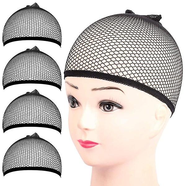 Mesh Net Wig Caps Set - 4 Pcs, Closed End