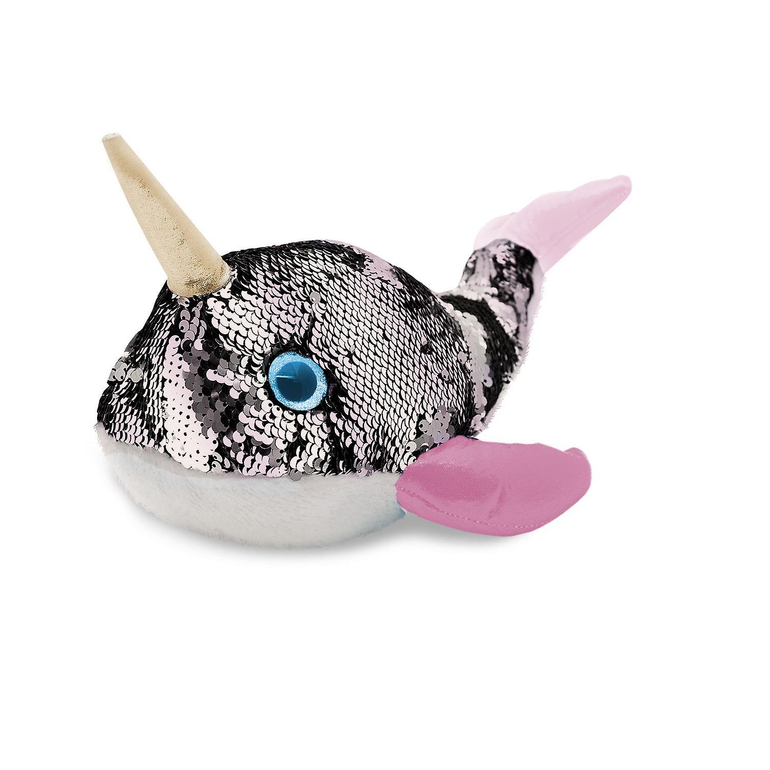 Doodle Glitzies Narwhal Magic Sequin Plush - 14"inch Assorted Colors