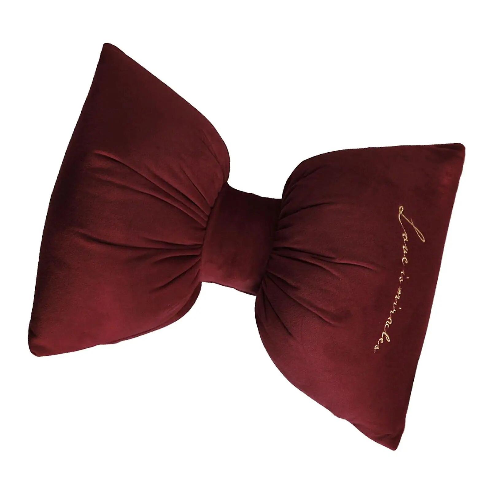 Bowknot car neck pillow removable cover soft decoration comfortable interior~6549