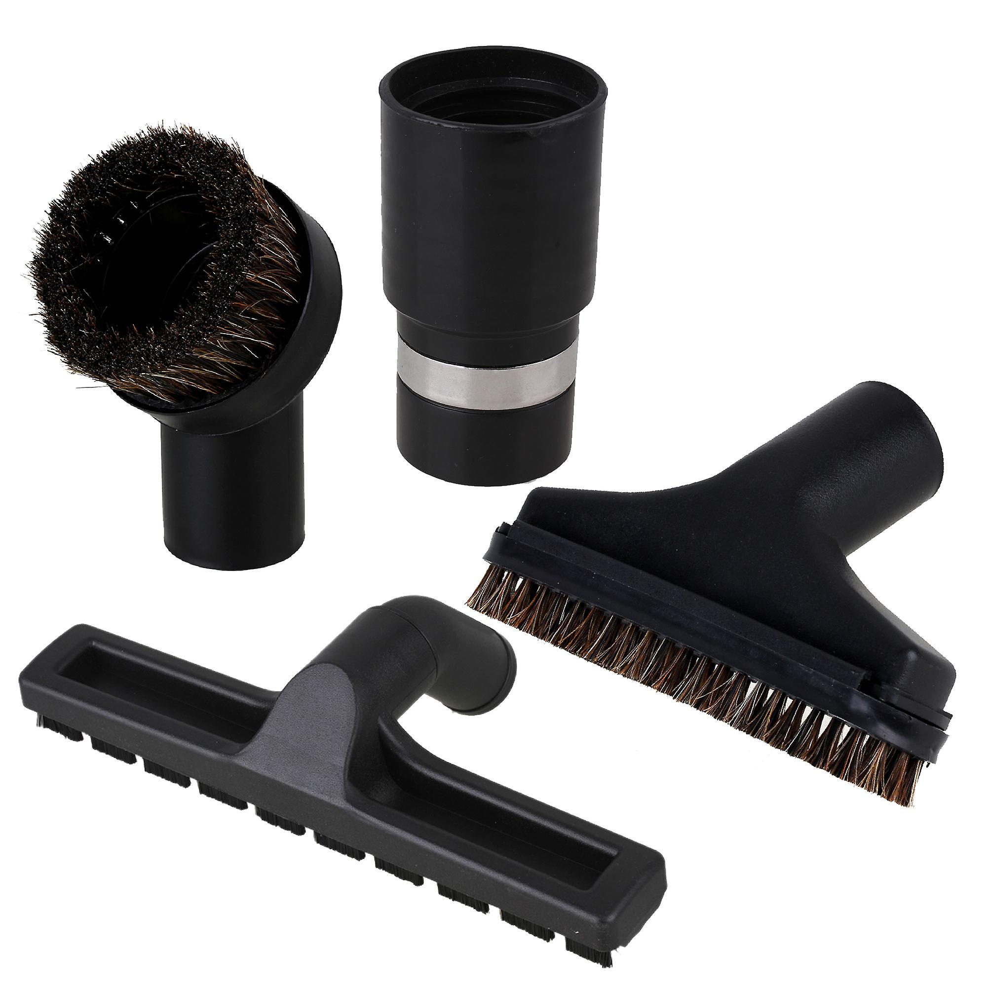 4 Pieces 32mm ID Adapter and Vacuum Brush Round Square Black Tool Kit