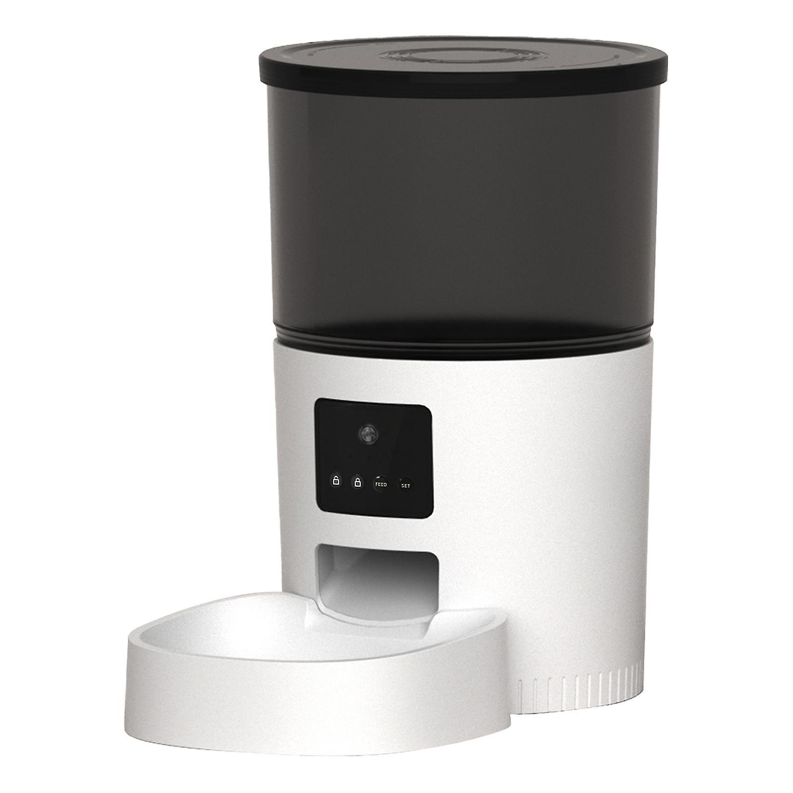 App Control Automatic Cat Feeder Voice Recording Function with Camera Automatic Feeding Portion Control for Office Worker Cat