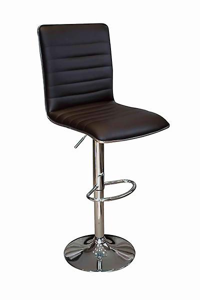 Crispi Breakfast Bar Stool Black Silver Trim Height Adjustable.