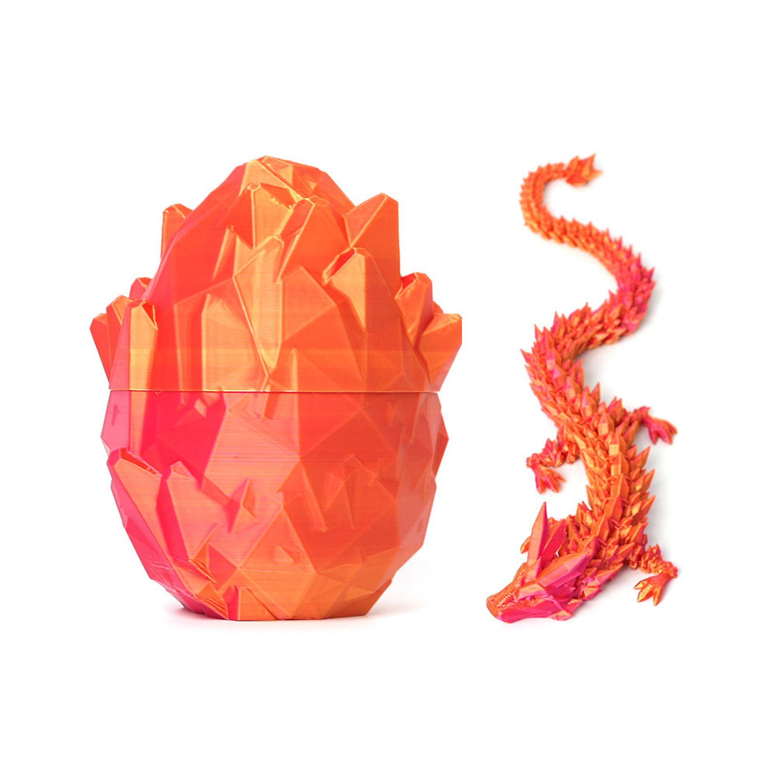 Articulated Dragons Ornament with Strange Egg Stylish Desktop Crafts Decoration for Living Room Bedroom