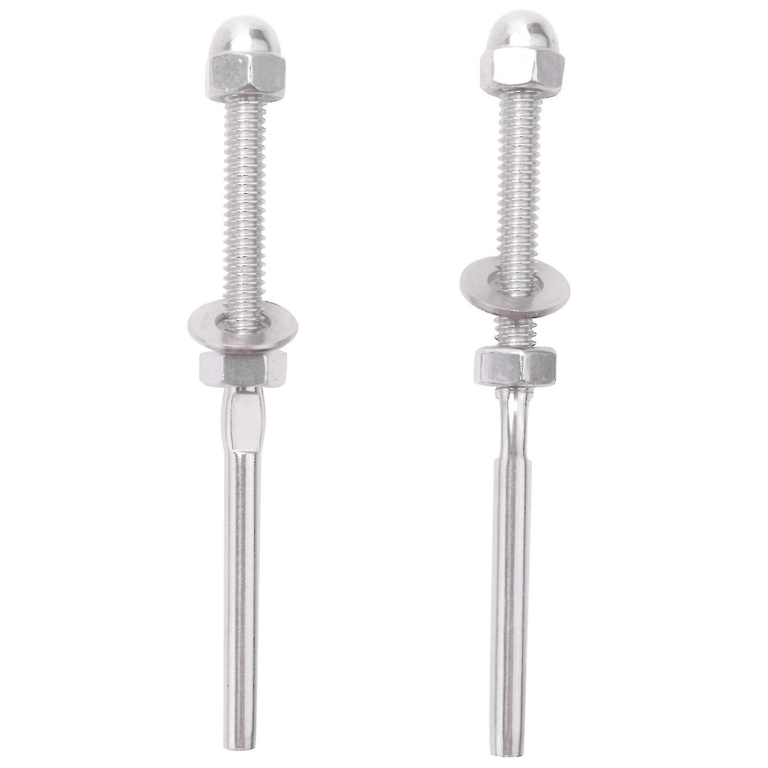 50 Pcs Less Steel Handrail Railing Cable Tenser Threaded Stud End Fitting For 1/8 Inch Cabl