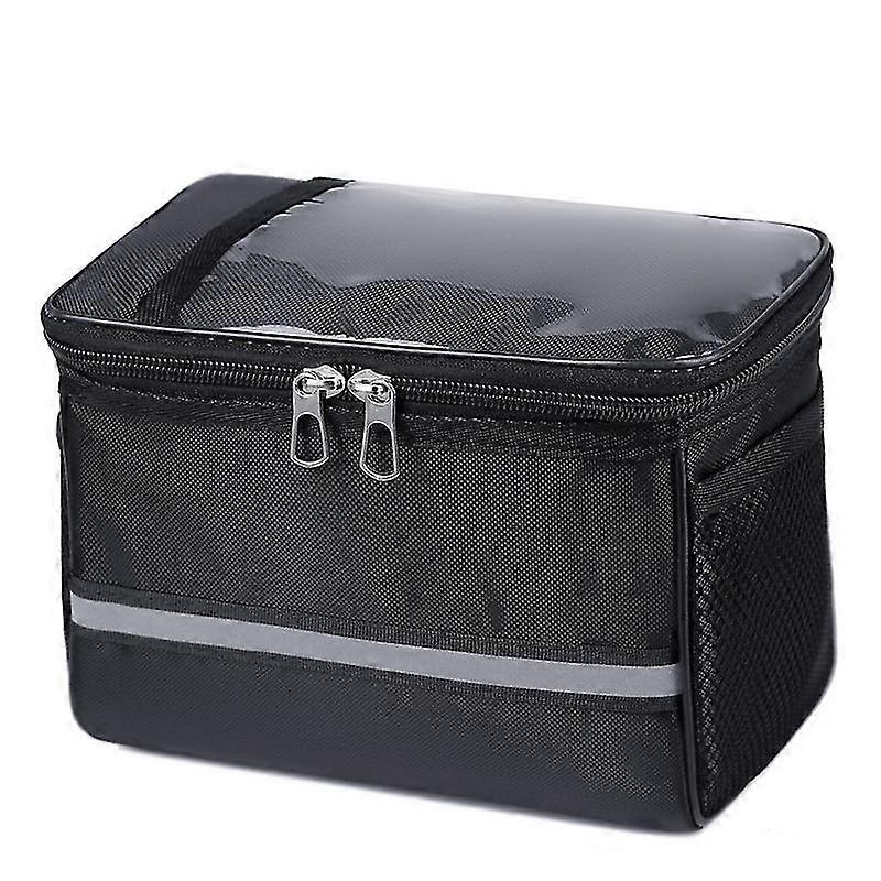 Bicycle Handlebar Bag Isolated Front Pocket(1pcs, Black)