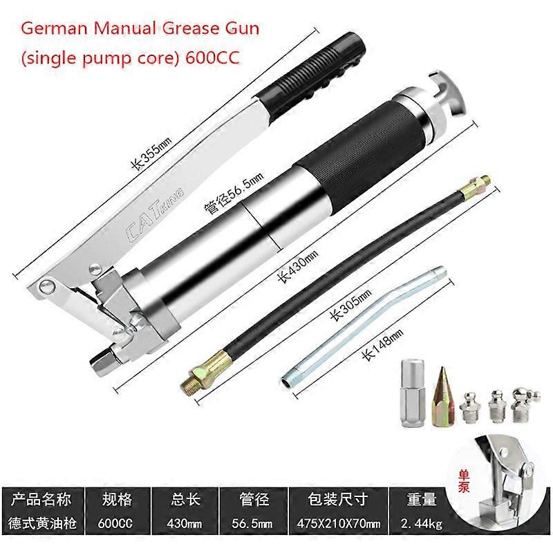 Manual Butter Gun Single And Double Pressure Rod Oiler Excavator Car Grease Gun