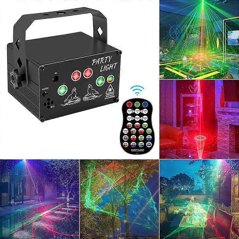 Party Light 3D Effect Aurora-Like Stage Laser Projector Light LED Remote Control Disco Lights for Home Bar Show New