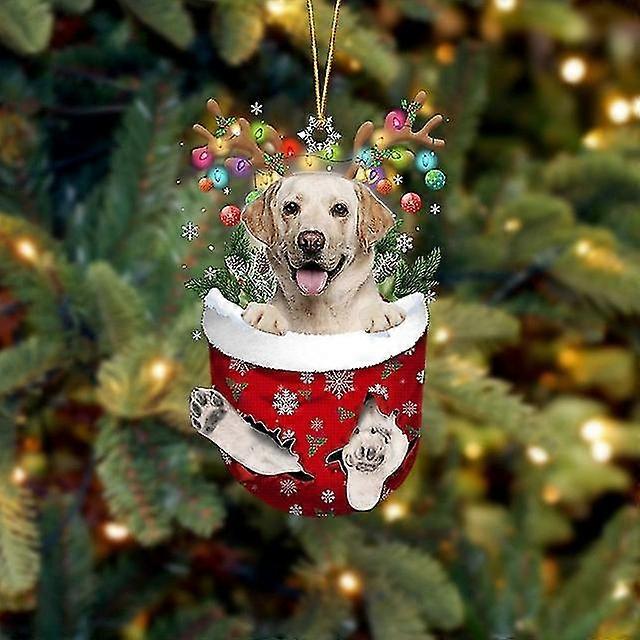 Cute Dog Christmas Hanging Pendant For Home Christmas Tree Pendant Home Decoration Window Car Ornament New Year 2024