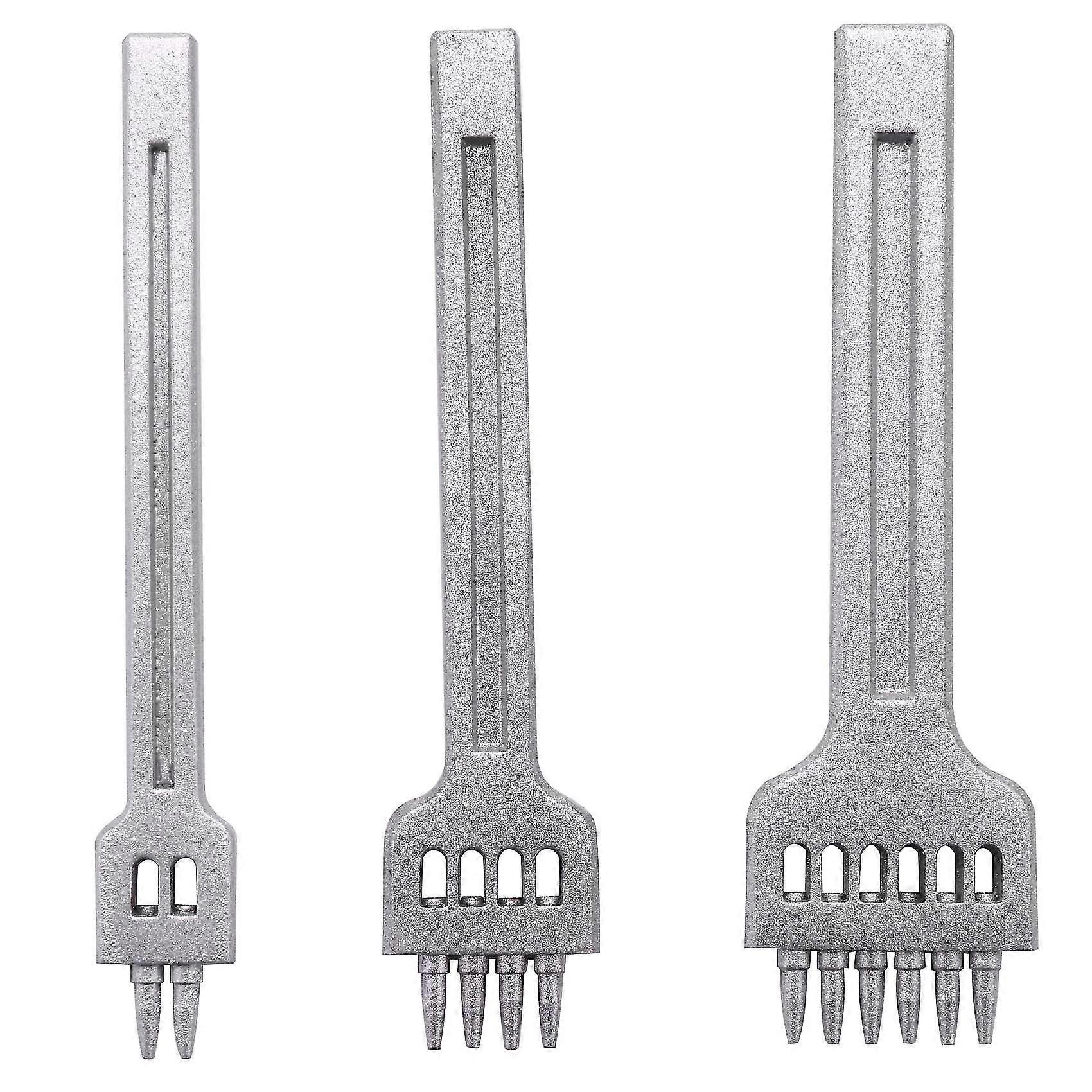 Leather Craft Round Hole Pricking Iron Chisel Head Removable Stitching Punch Chisel Tool/set