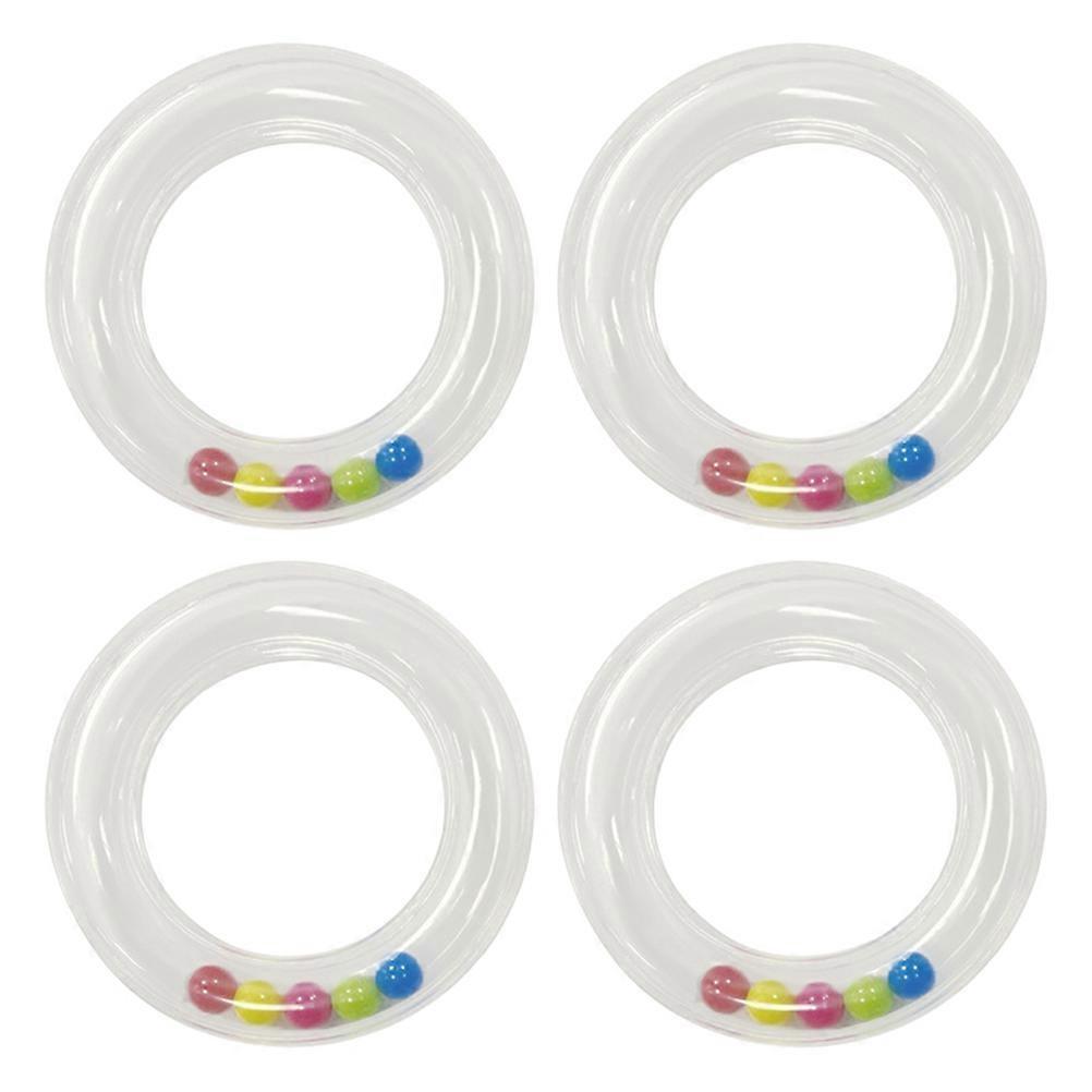 4Pcs Transparent Baby Rattles Handheld Rattle Toys Funny Rattle Toys Baby Soothing Toys