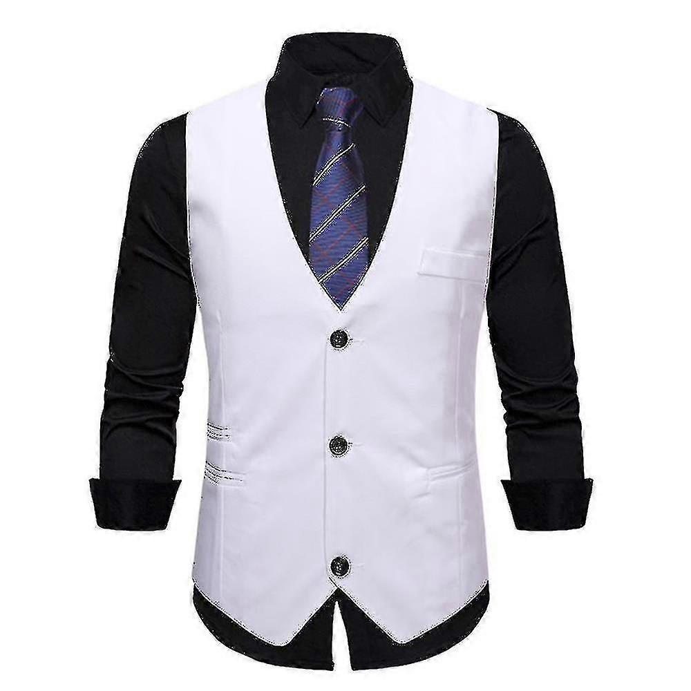 Chaleco traje de hombre Chaleco sin mangas Tuxedo Chaleco