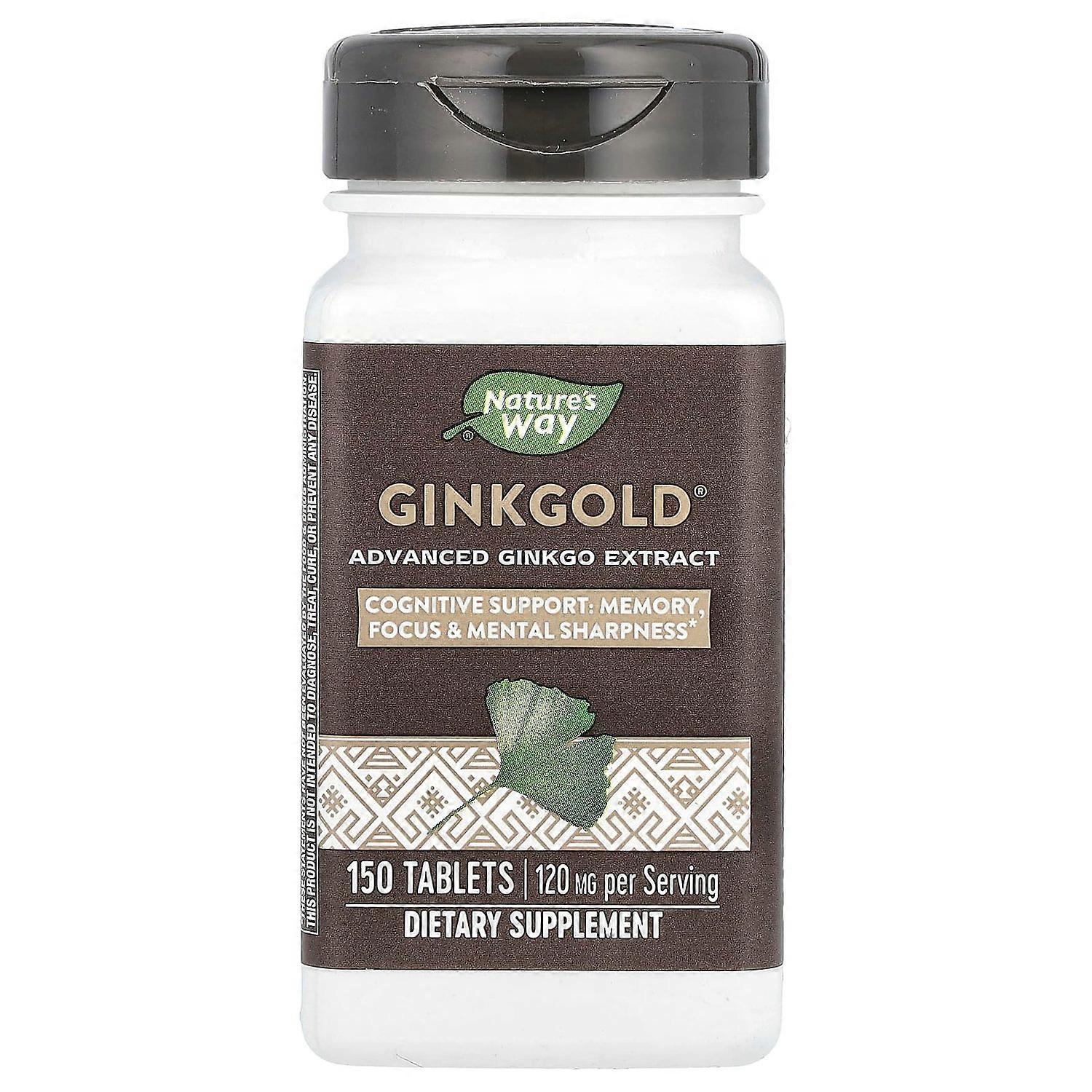 Nature's Way, Ginkgold¬Æ, Advanced Ginkgo Extract, 120 mg, 150 Tablets (60 mg Per Tablet)